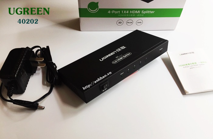 Bộ chia HDMI 4 cổng Ugreen 40202 chính hãng